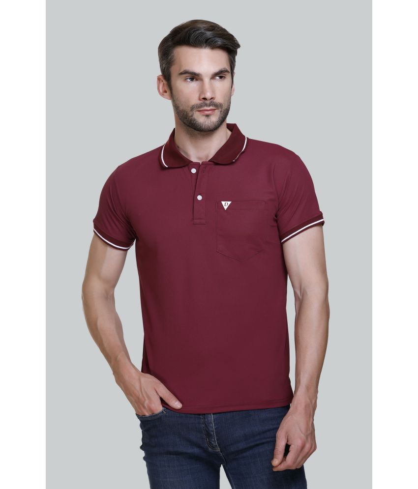     			DeeFab Cotton Regular Fit Solid Half Sleeves Men's Polo T Shirt - Maroon ( Pack of 1 )