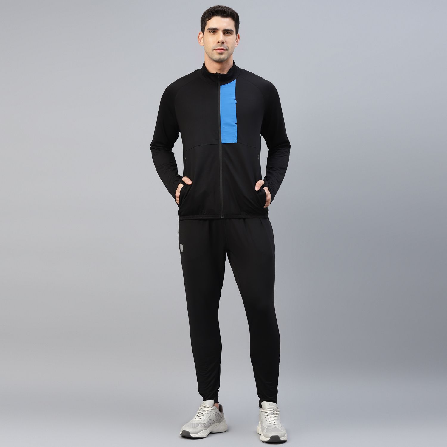     			Dida Sportswear Black Polyester Regular Fit Colorblock Men's Sports Tracksuit ( Pack of 1 )