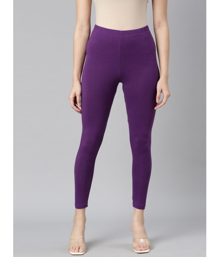     			Dixcy Slimz - Purple Cotton Blend Women's Leggings ( Pack of 1 )
