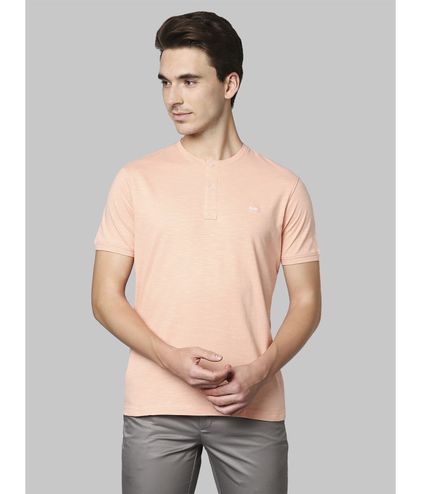     			Park Avenue Cotton Slim Fit Solid Half Sleeves Men's T-Shirt - Peach ( Pack of 1 )