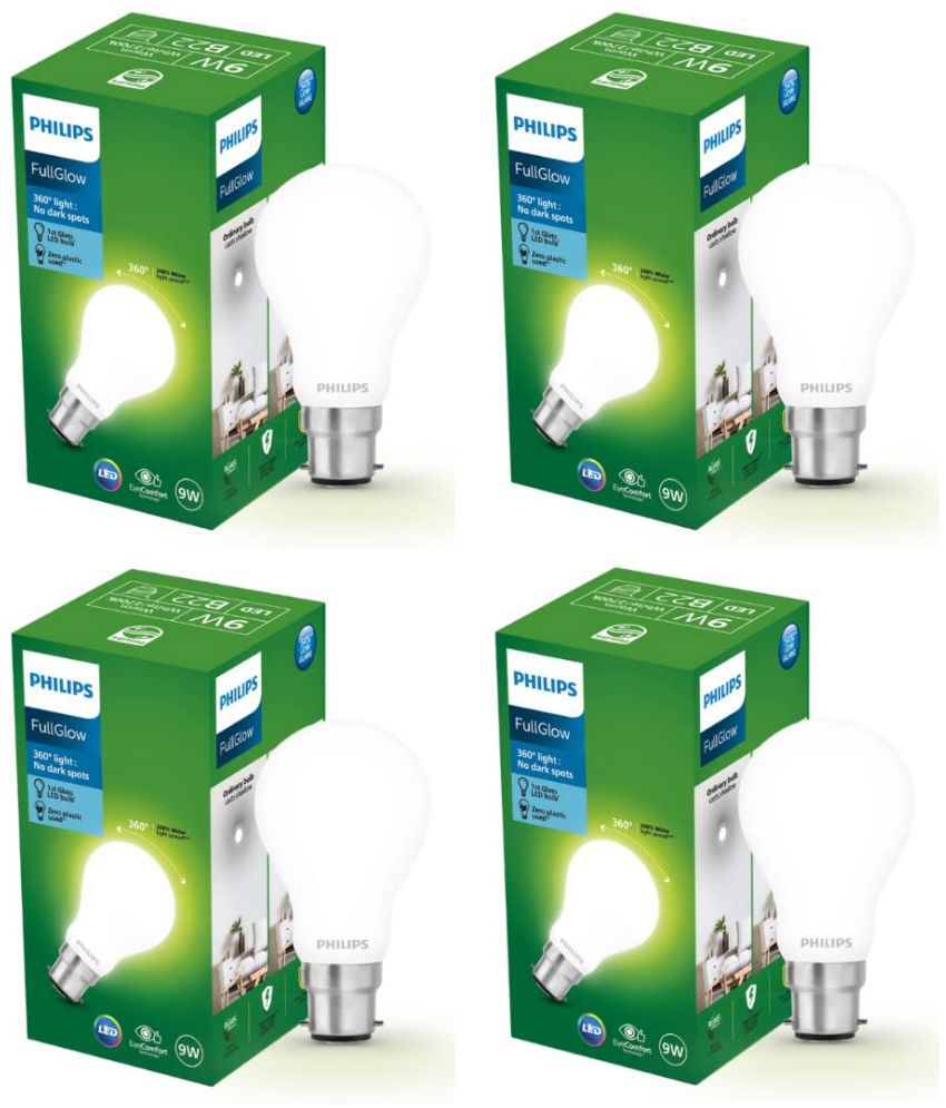     			Philips 9W Cool Day Light LED Bulb ( Pack of 4 )