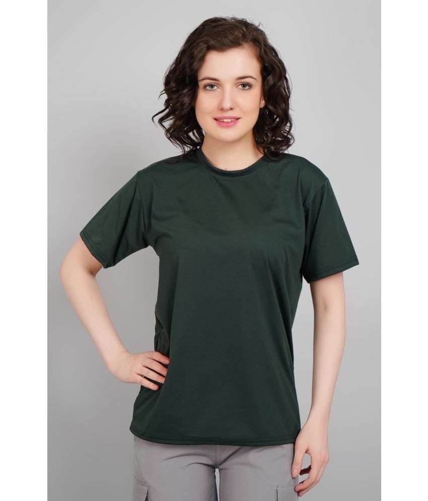     			AKTIF Bottle Green Cotton Women's T-Shirt ( Pack of 1 )