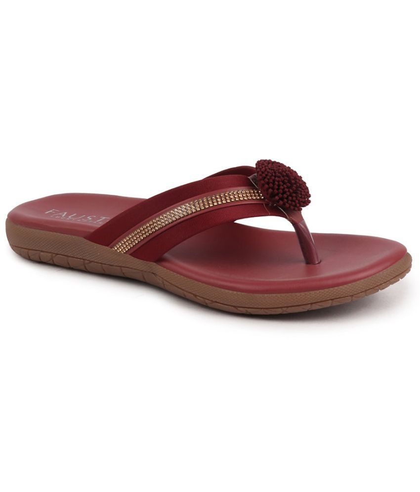     			Fausto Maroon Women's Flats