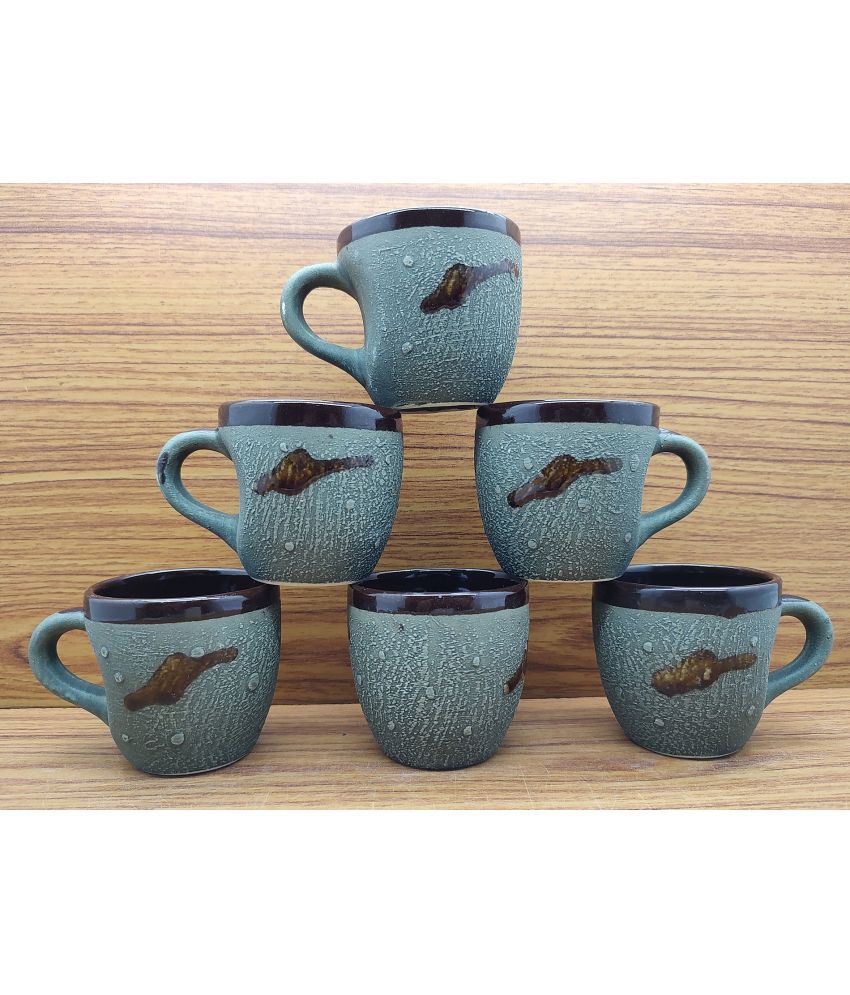     			Laghima jadon Printed Ceramic Tea Cup 130 ml ( Pack of 6 )