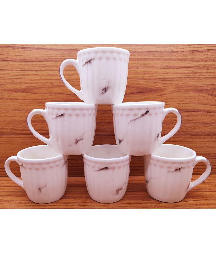     			Laghima jadon U Shap Printed Ceramic Tea Cup 130 ml ( Pack of 6 )