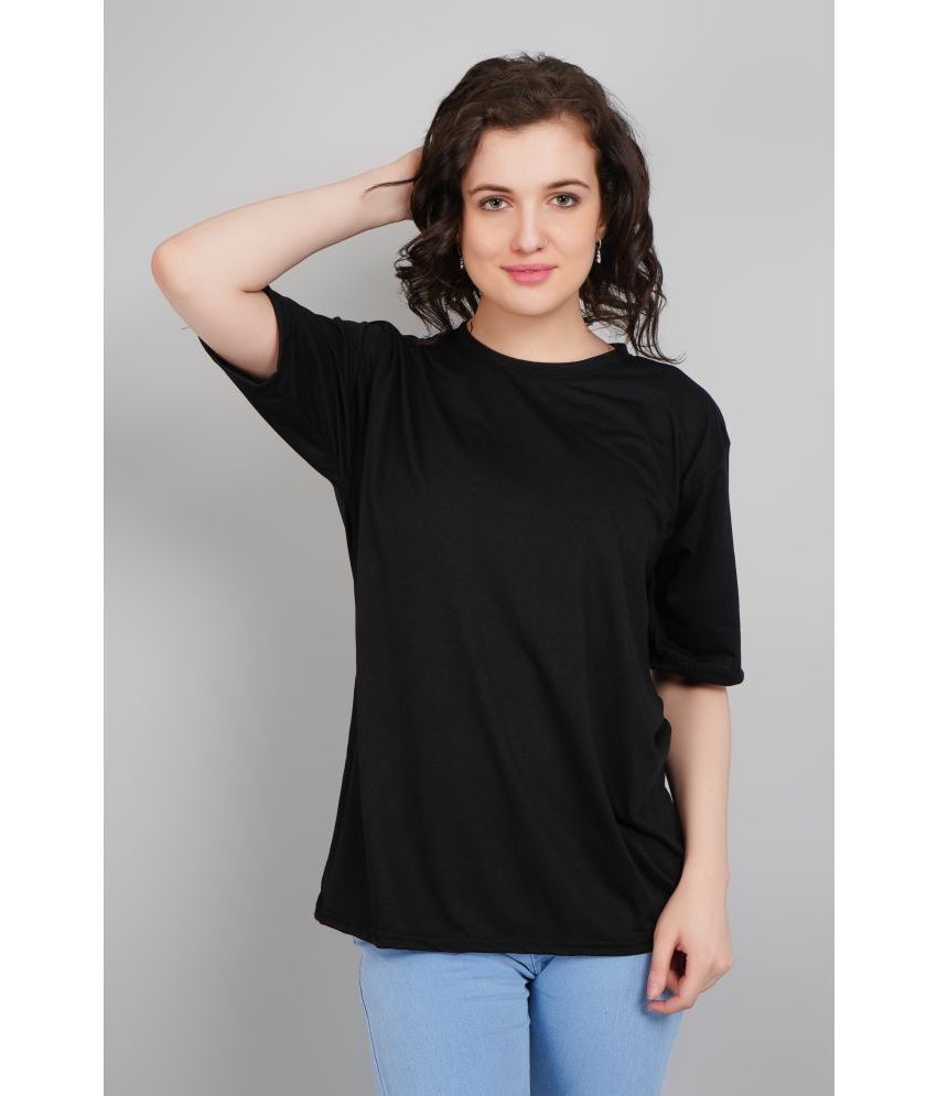     			PPTHEFASHIONHUB Black Cotton Women's T-Shirt ( Pack of 1 )