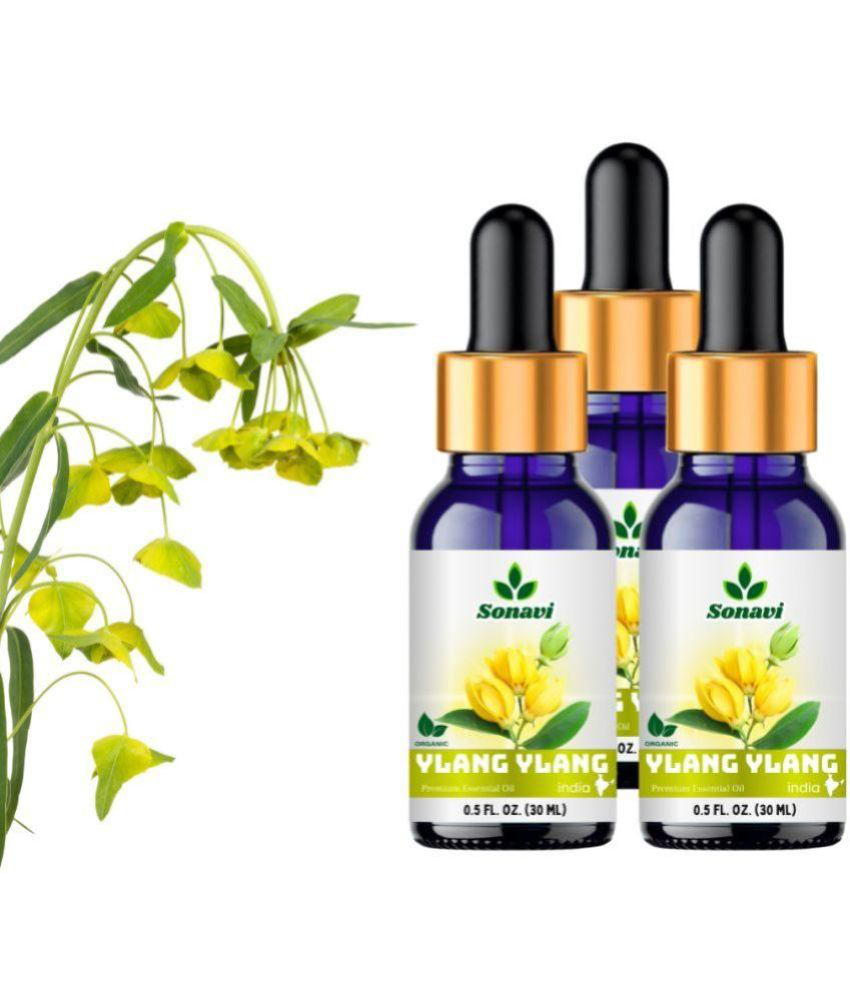     			Sonavi Ylang-Ylang Stress Relief Essential Oil Green With Dropper 90 mL ( Pack of 3 )