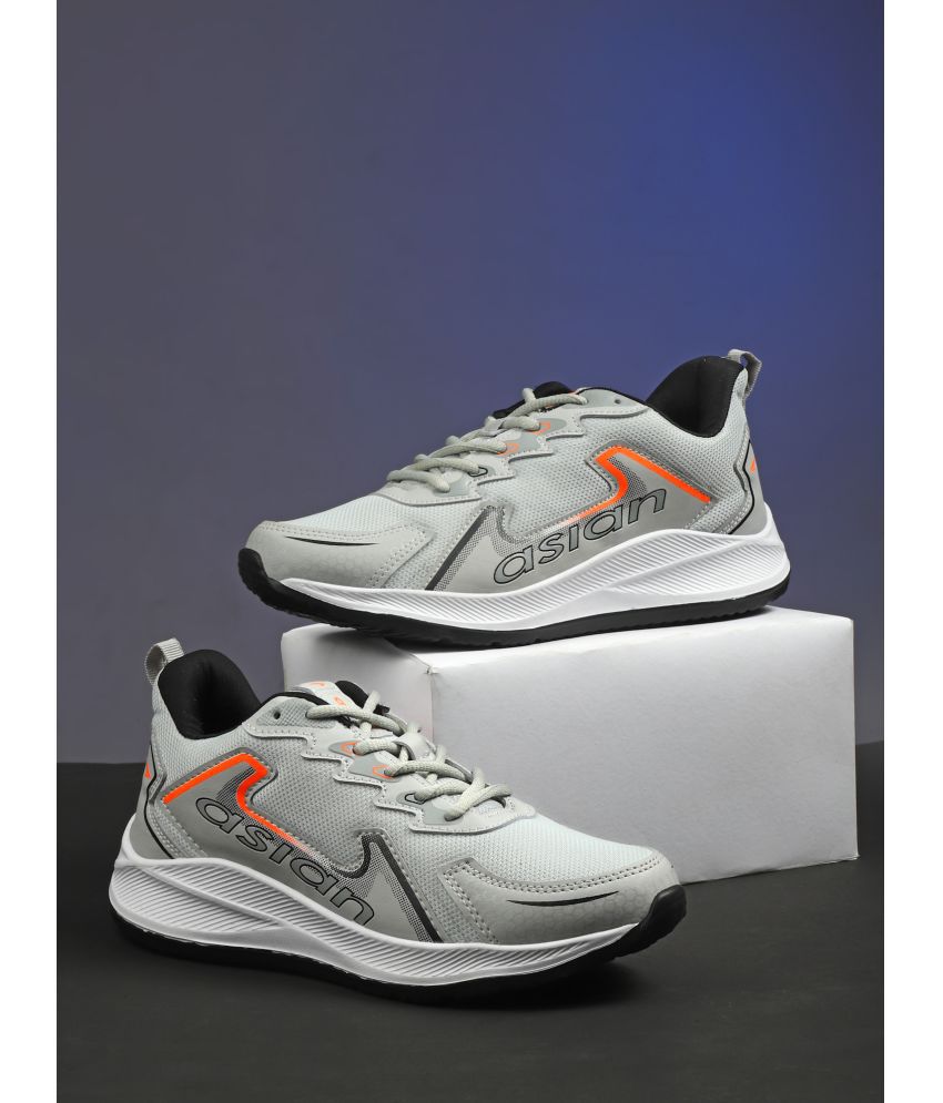     			ASIAN TURBO-04 Light Grey Men's Sports Running Shoes