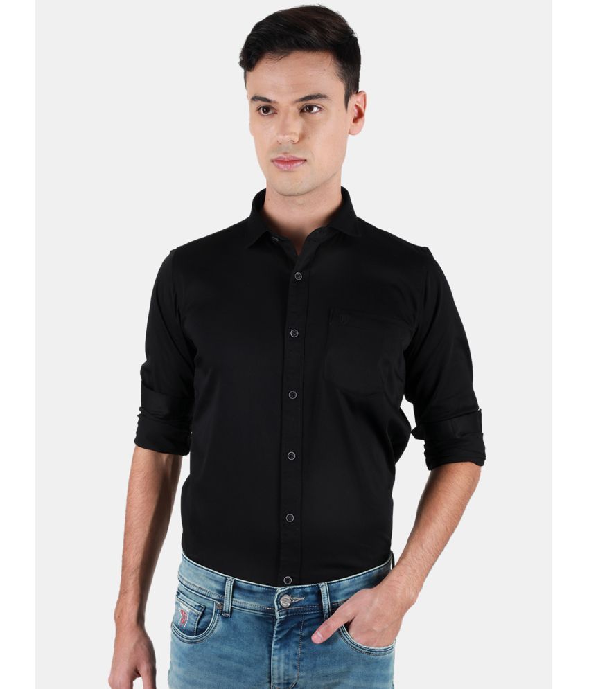     			Duke 100% Cotton Slim Fit Solids Full Sleeves Men's Casual Shirt - Black ( Pack of 1 )