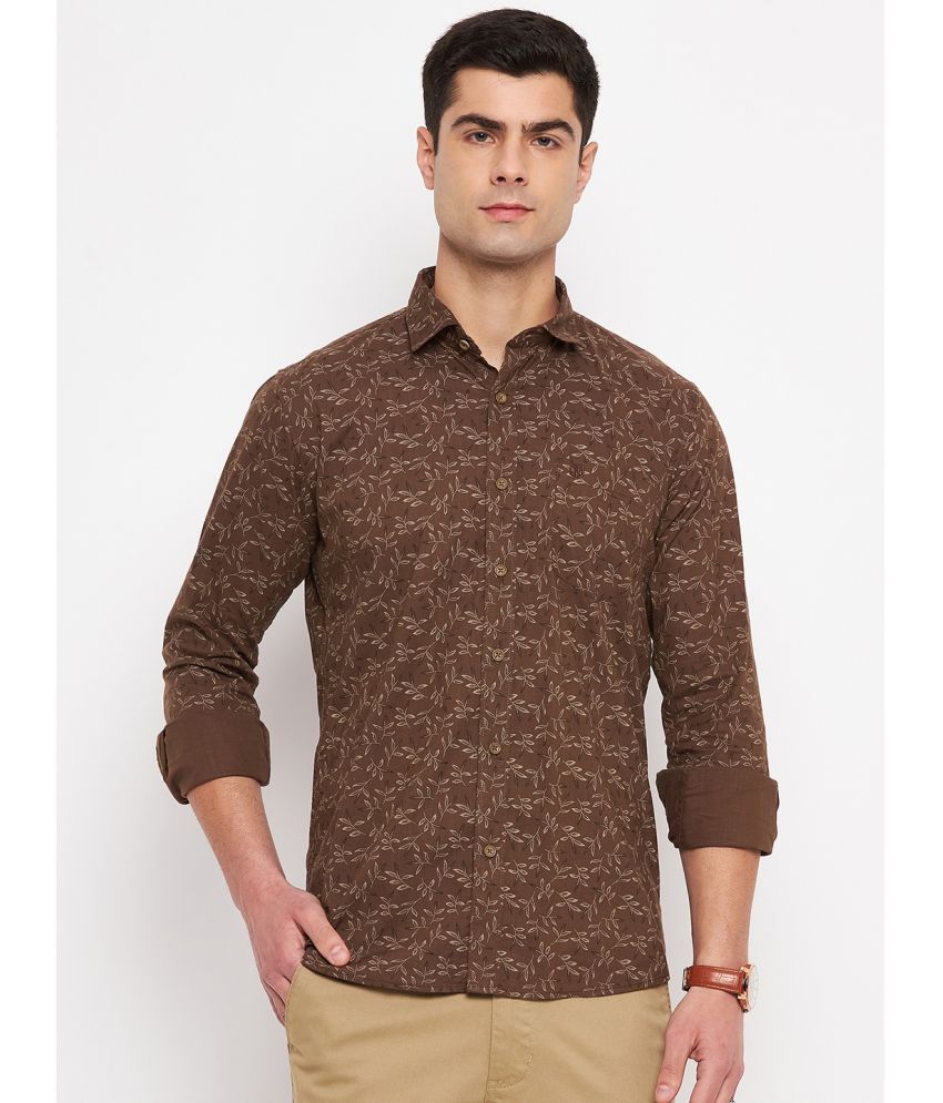     			Duke 100% Cotton Slim Fit Printed Full Sleeves Men's Casual Shirt - Brown ( Pack of 1 )