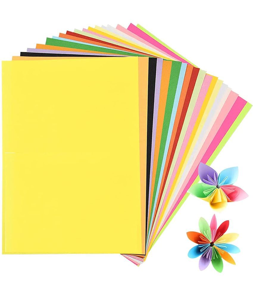     			Eclet A4 Color Paper Premium Neon Colours Pack of 40 Sheets (10 Colors x 4 Sheets Each Colour) for Art & Craft Work. (40 Sheets)
