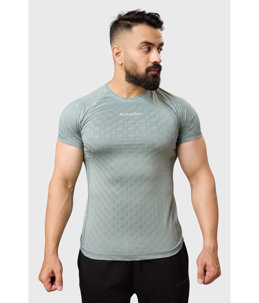     			Fuaark Sea Green Polyester Slim Fit Men's Sports T-Shirt ( Pack of 1 )