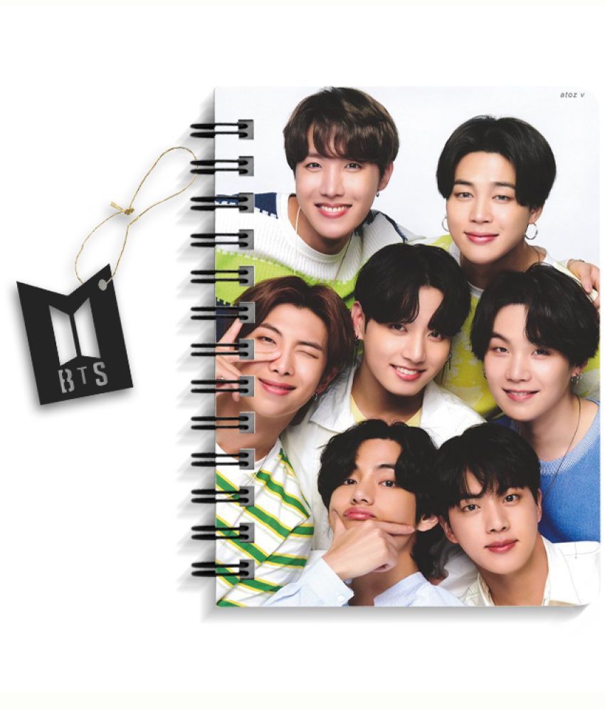     			MAKENSTYLECOLLECTION BTS Boys Printed Diary for Home and office use(6*8 Inch) A5 Diary UNRULED 160 Pages (Multicolor)