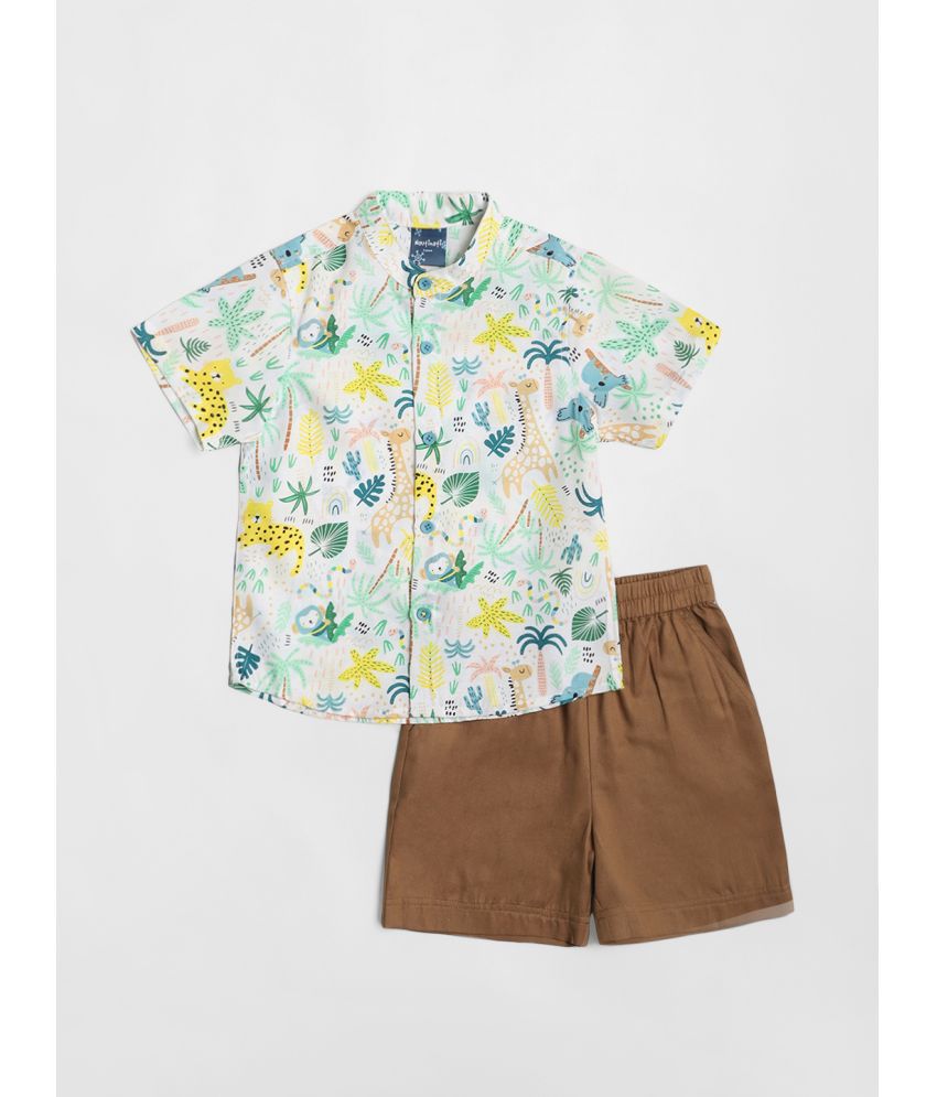     			Nauti Nati Multi Polyester Blend Baby Boy Shirt & Shorts ( Pack of 1 )