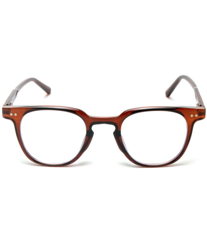     			OREADERS Maroon Round Eyeglass Frame ( Pack of 1 )