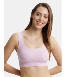 Jockey 1839 Women's Wirefree Padded Microfiber Nylon Elastane Full Coverage Lounge Bra-Fragrant Lily