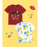 Nauti Nati Pack of 2 Boys Cotton T-Shirt ( Multicolor )