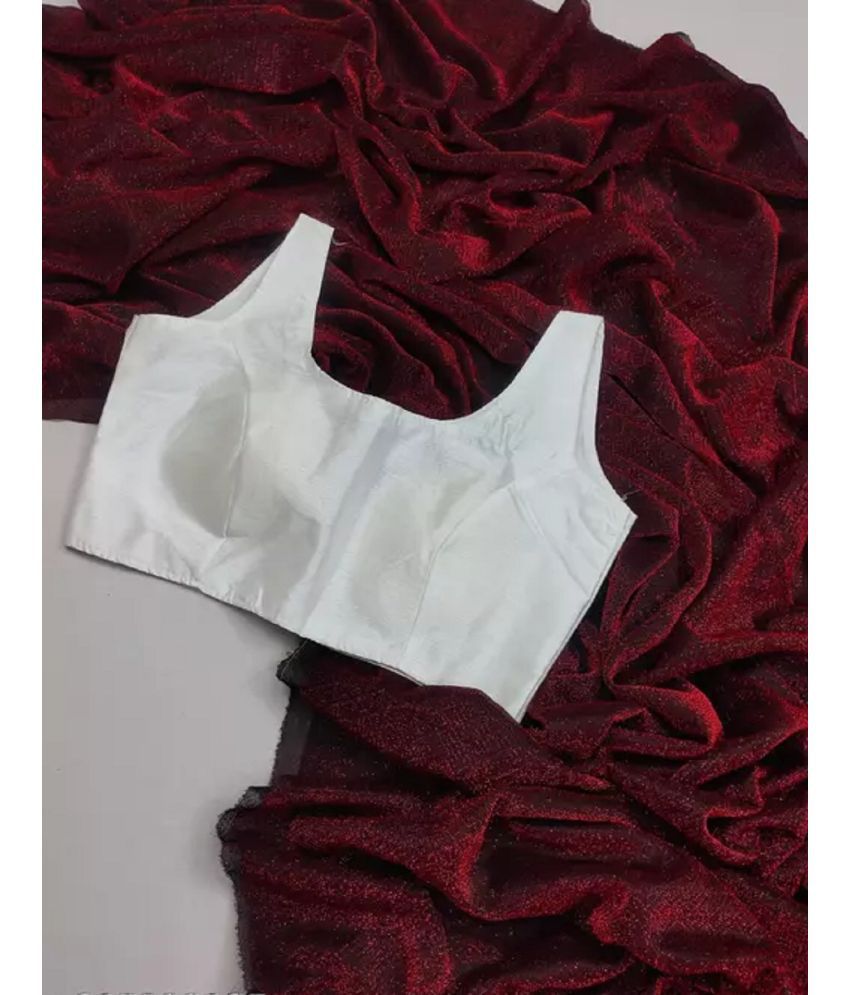     			Apnisha Shimmer Embellished Saree With Blouse Piece - LightGreen ( Pack of 1 )