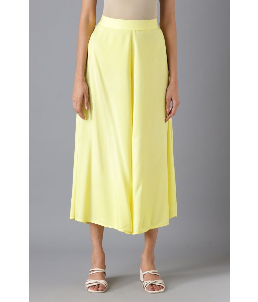     			Aurelia - Yellow Viscose Women's Culottes ( Pack of 1 )