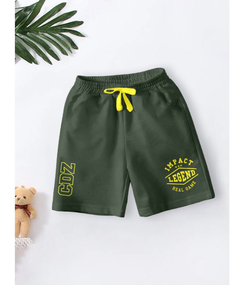     			CODEZ - Green Cotton Blend Boys Shorts ( Pack of 1 )