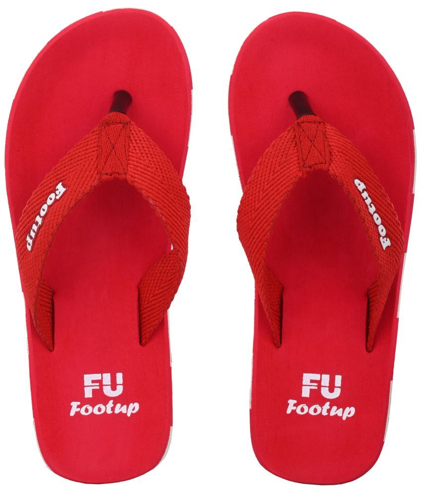     			Footup Red Men's Daily Slipper