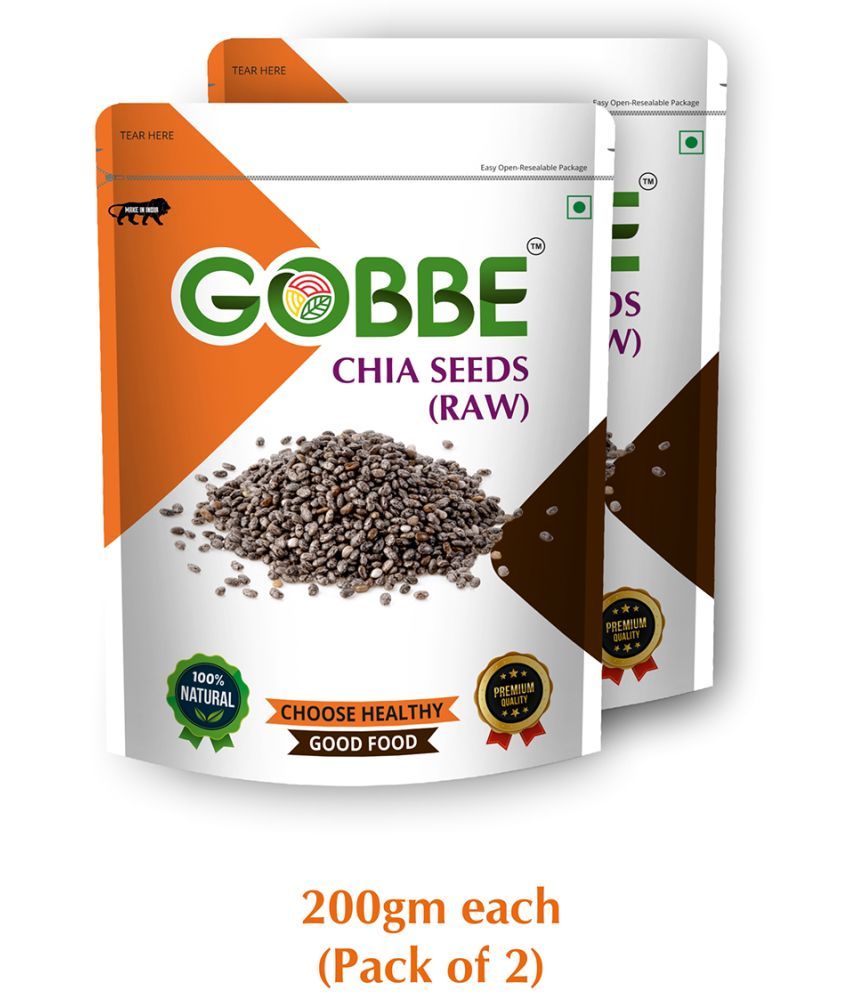     			GOBBE Chia Seeds 400 g Pack of 2