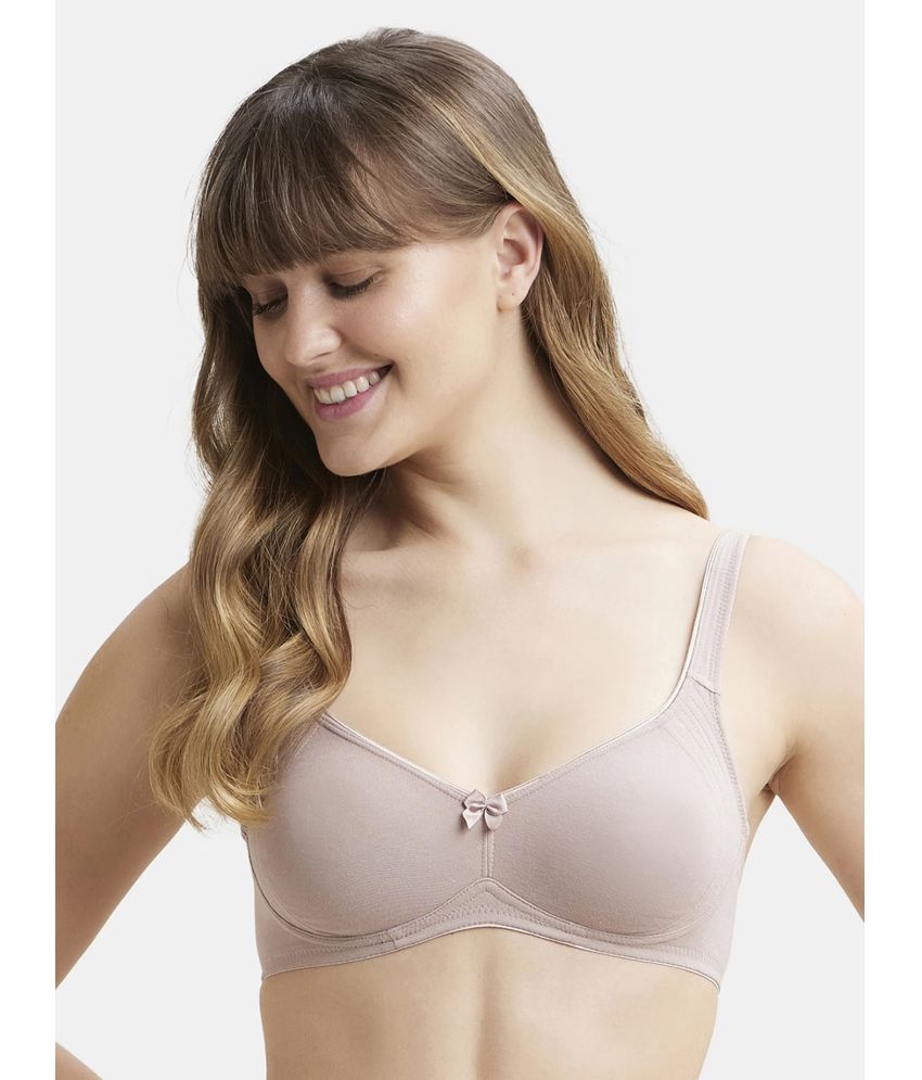     			Jockey 1250 Wirefree Non Padded Super Combed Cotton Elastane Full Coverage Everyday Bra - Mocha