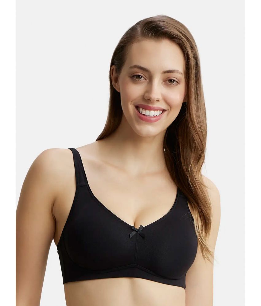     			Jockey FE41 Wirefree Non Padded Super Combed Cotton Elastane Everyday Bra - Black