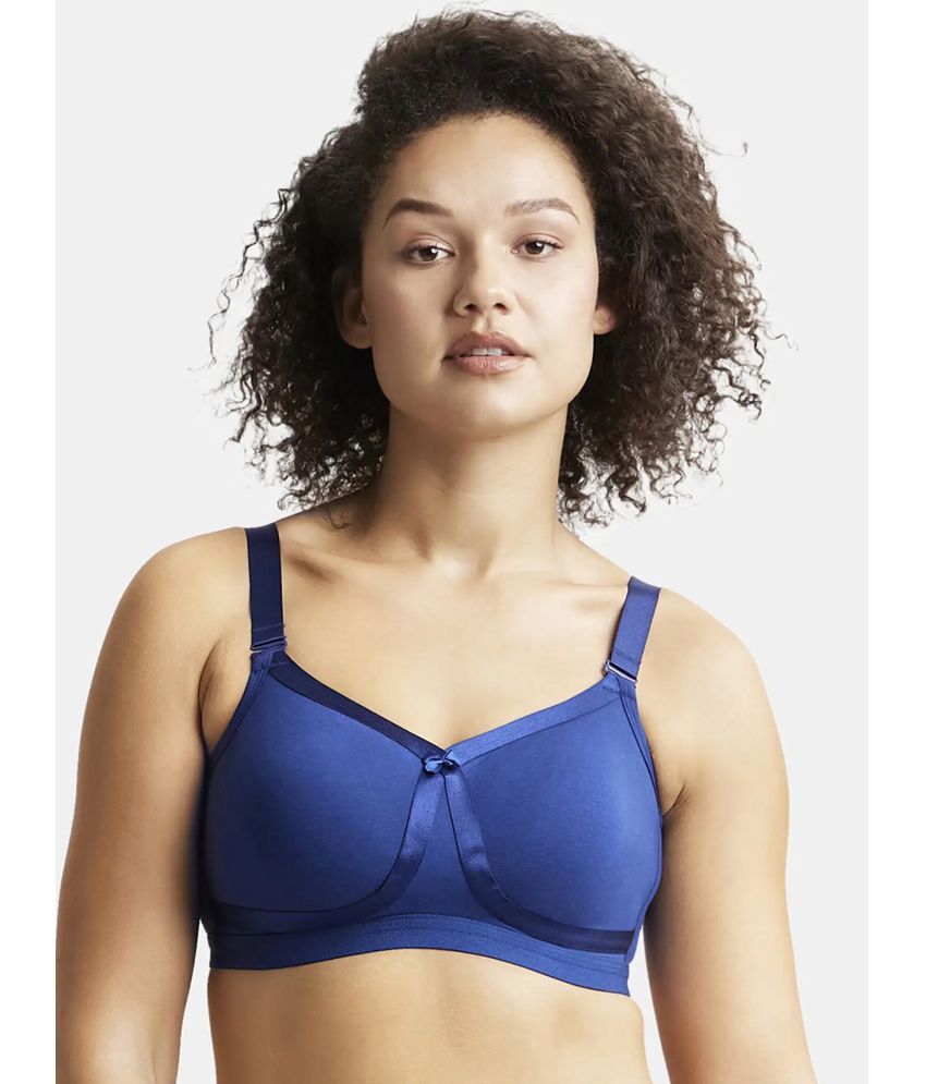     			Jockey 1252 Wirefree Non Padded Super Combed Cotton Elastane Full Coverage Everyday Bra - Blue Depth