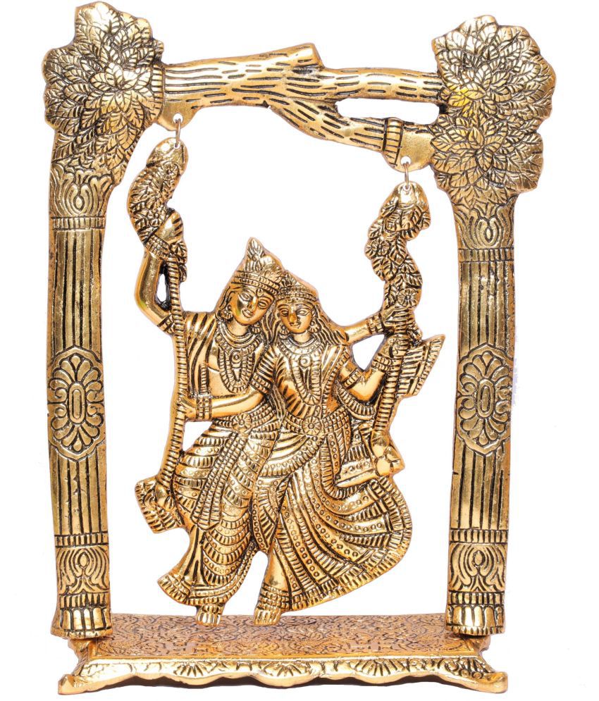     			KridayKraft Aluminium Radha Krishna Idol ( 31 cm )