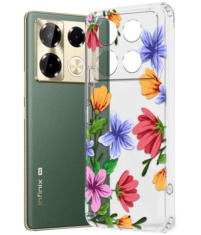     			NBOX Multicolor Printed Back Cover Silicon Compatible For Infinix Note 40 Pro 5G ( Pack of 1 )