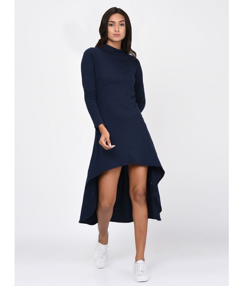     			Rigo Cotton Solid Midi Women's Bodycon Dress - Navy ( Pack of 1 )