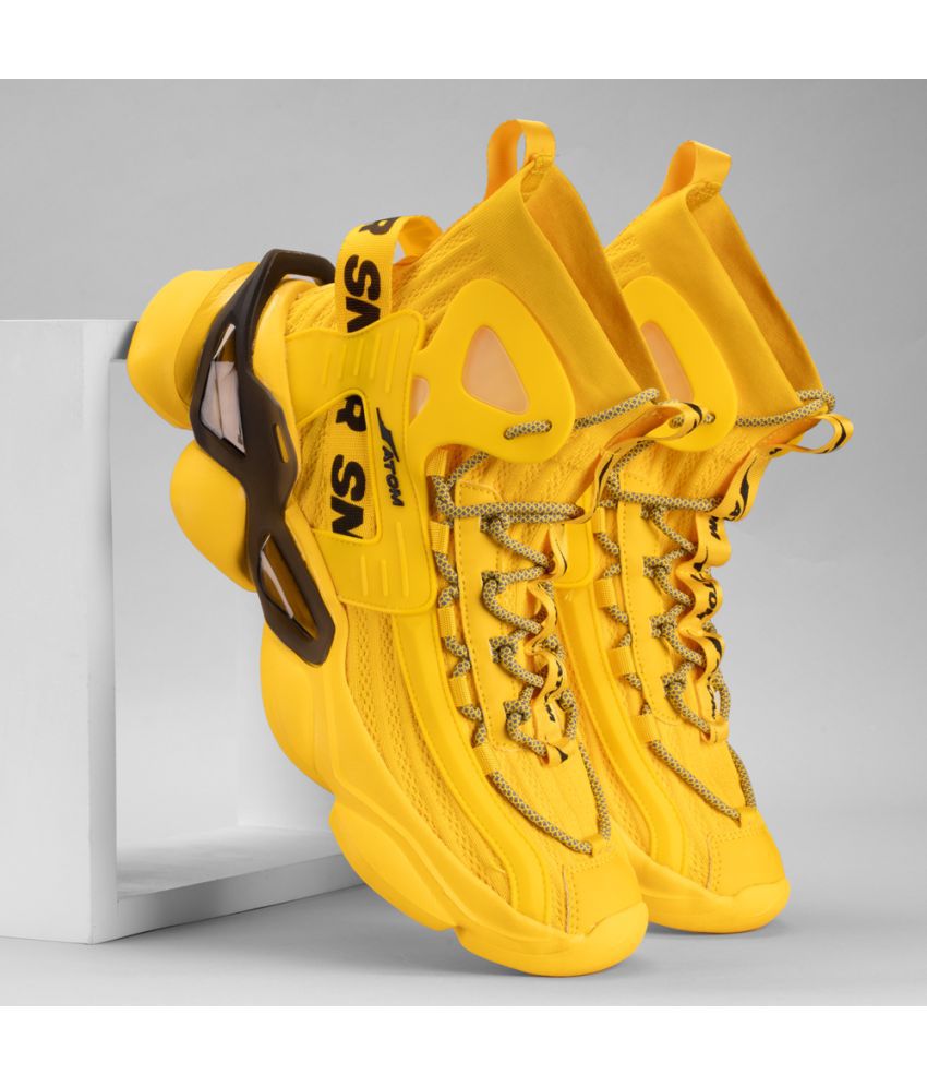     			atom Gansta1 Yellow Men's Sneakers