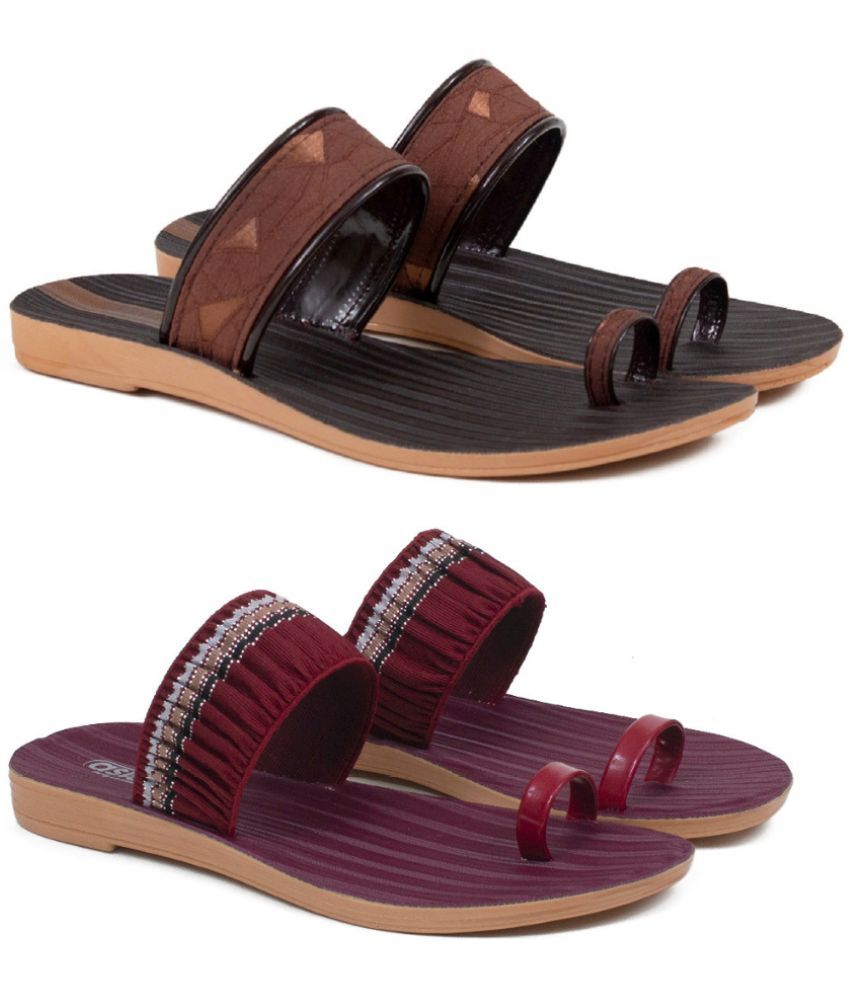     			ASIAN Brown Women's Daily Slipper