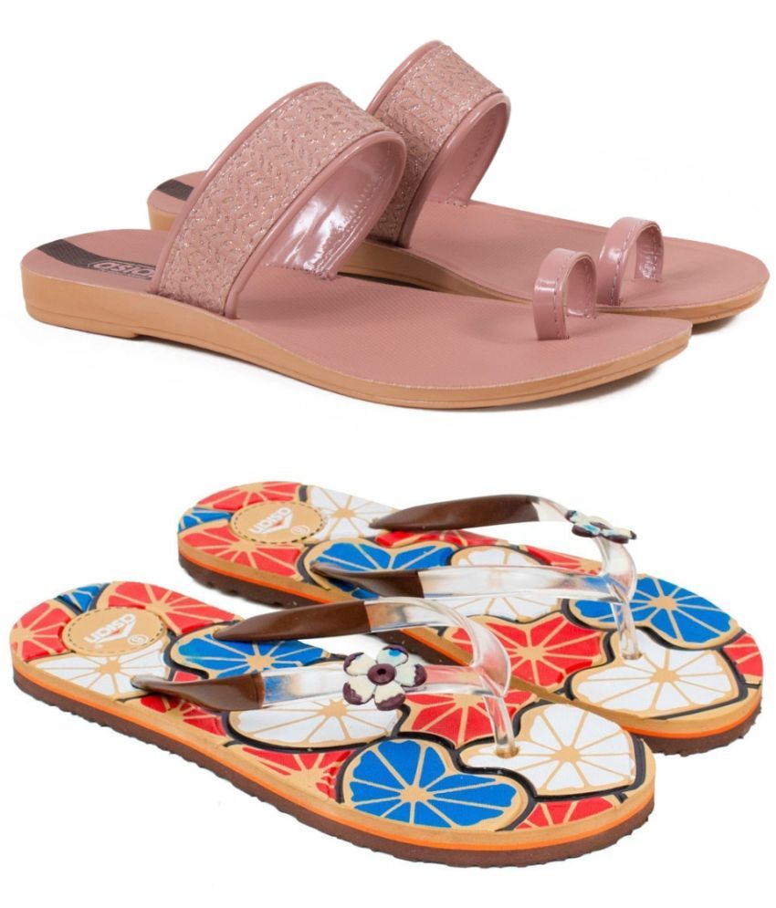     			ASIAN Brown Women's Flip Flop