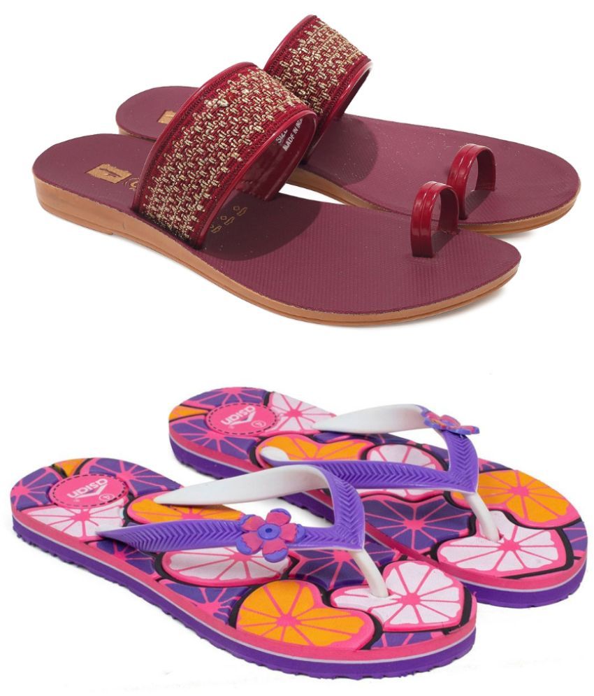     			ASIAN Pink Women's Flip Flop