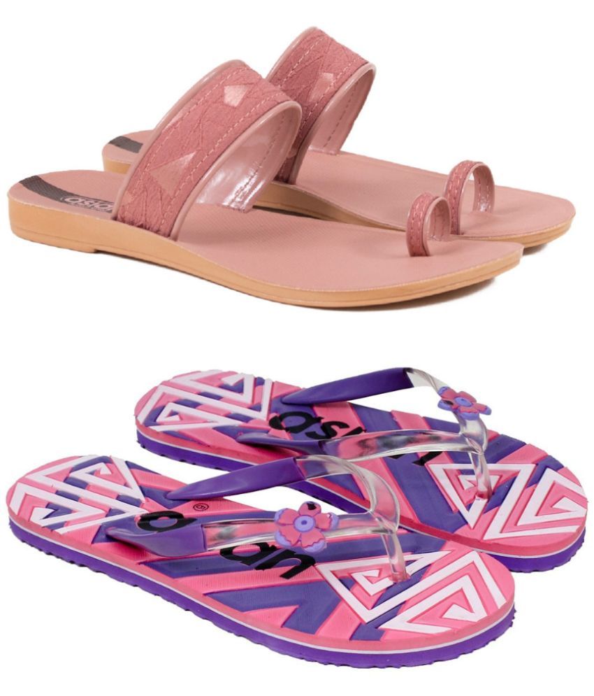     			ASIAN Pink Women's Flip Flop