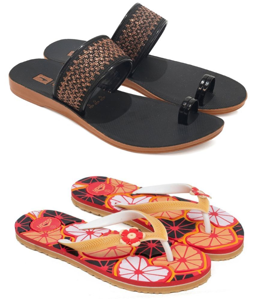     			ASIAN Red Women's Flip Flop