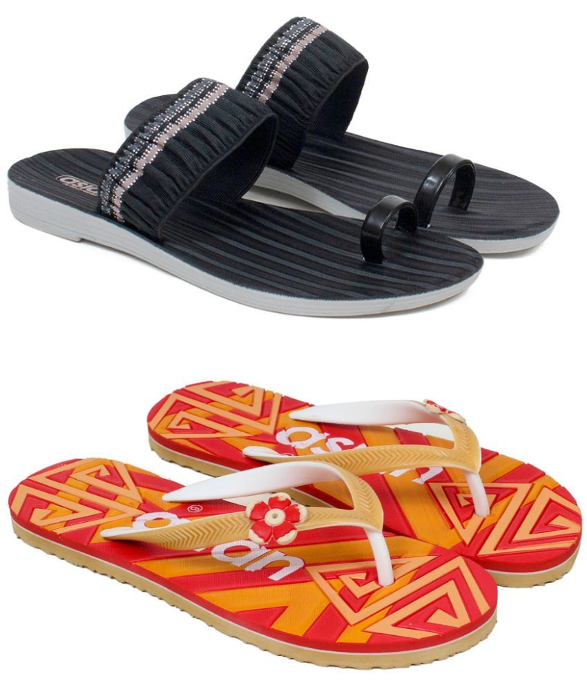     			ASIAN Red Women's Flip Flop