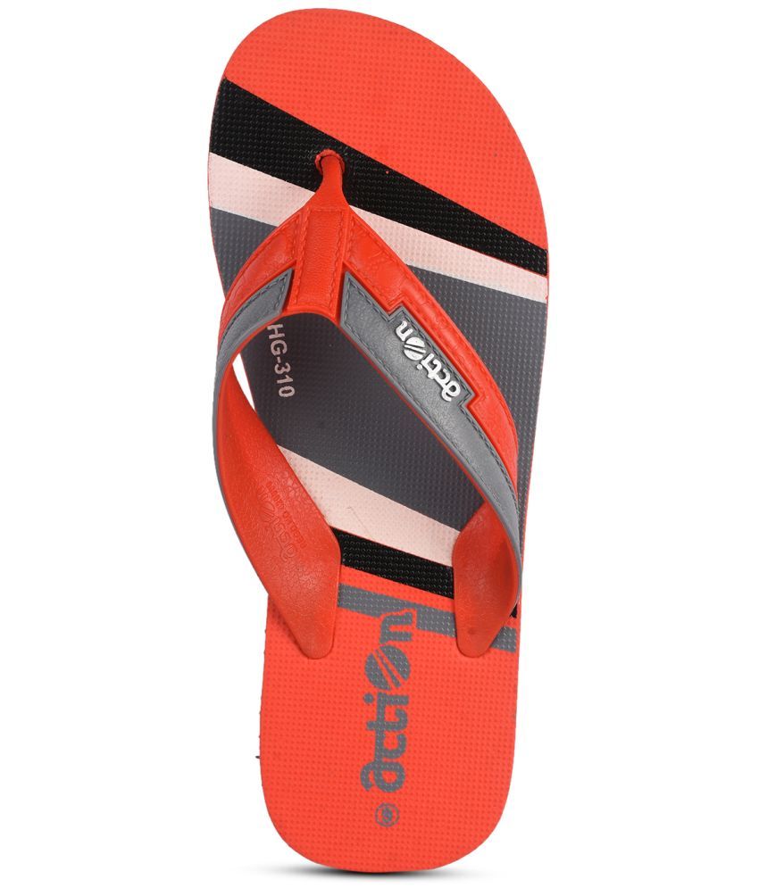     			Action Red Men's Thong Flip Flop