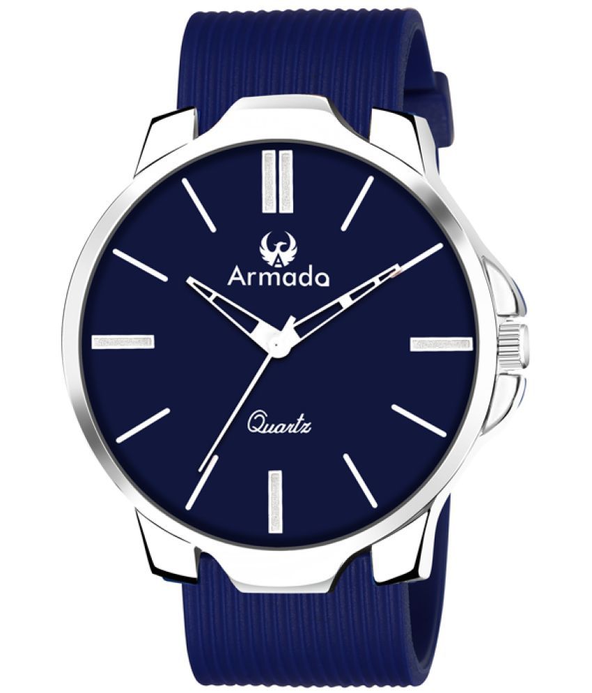     			Armado Blue Silicon Analog Men's Watch