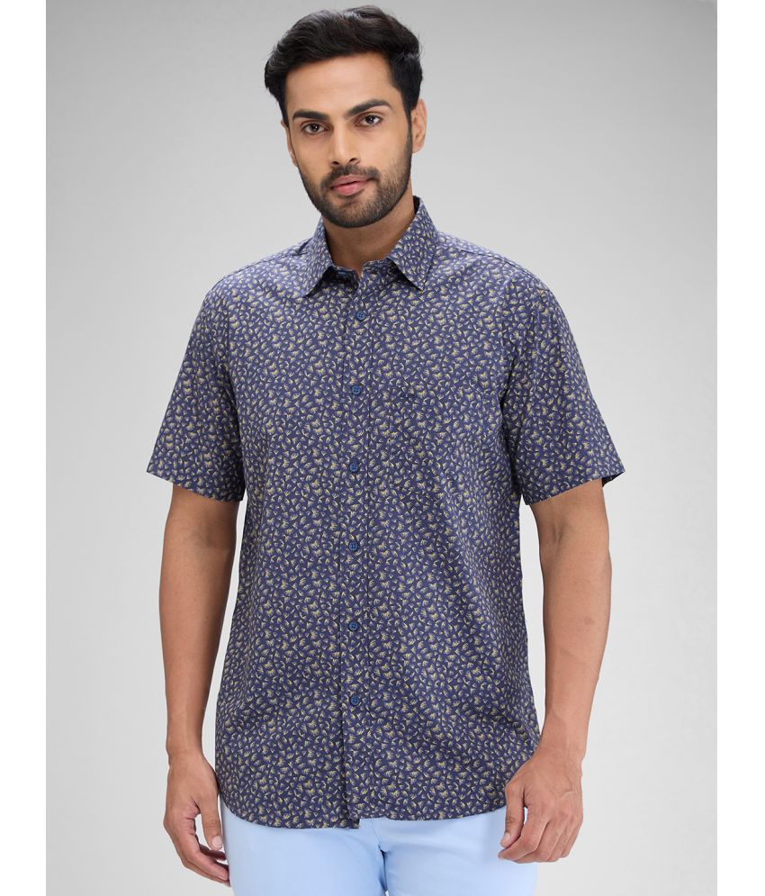     			Colorplus 100% Cotton Regular Fit Printed Half Sleeves Men's Casual Shirt - Blue ( Pack of 1 )
