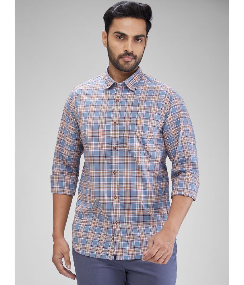     			Colorplus 100% Cotton Slim Fit Checks Full Sleeves Men's Casual Shirt - Grey ( Pack of 1 )