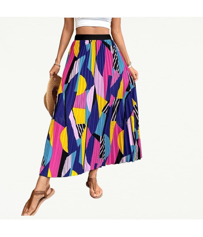     			JASH CREATION Multi Color Polyester Women's Flared Skirt ( Pack of 1 )