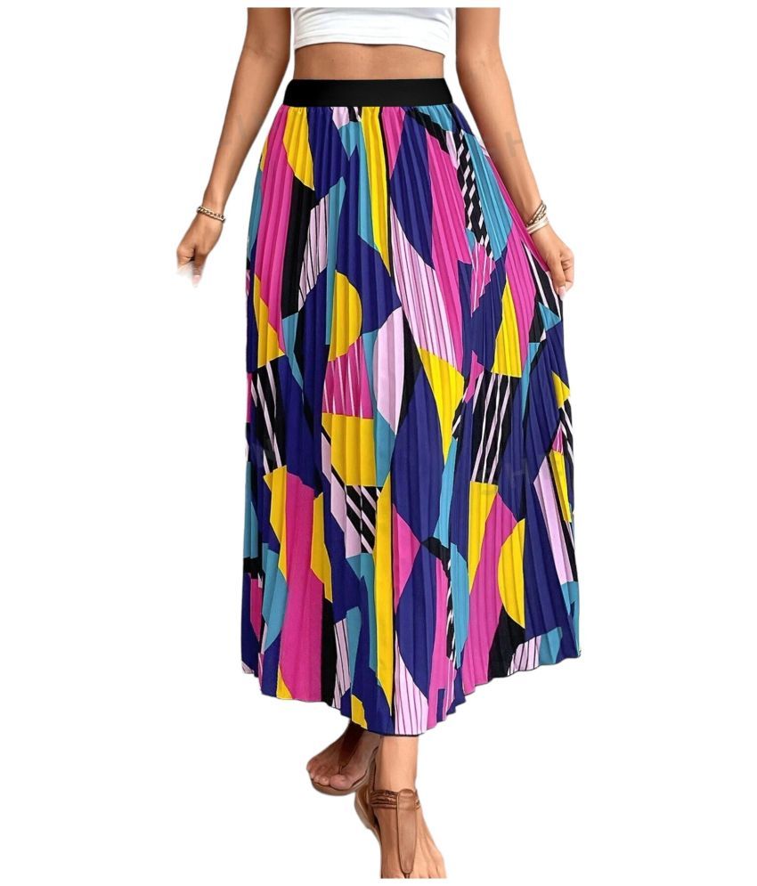     			JASH CREATION Multi Color Polyester Women's Flared Skirt ( Pack of 1 )