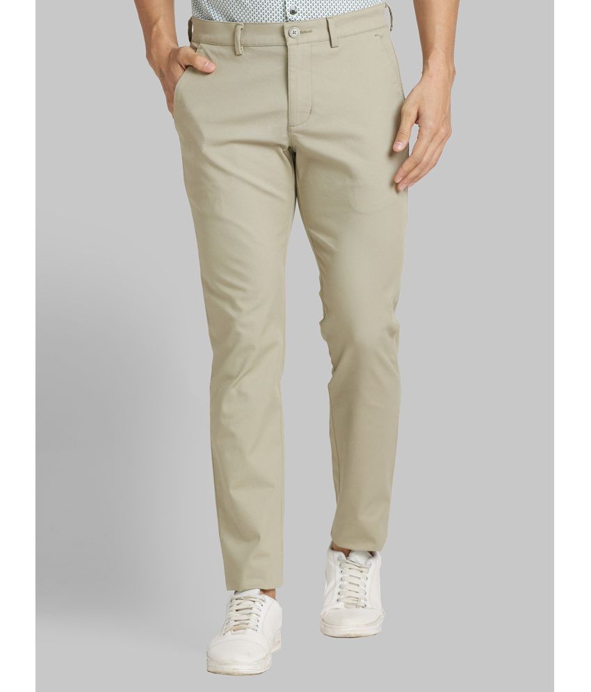     			Park Avenue Slim Flat Men's Chinos - Green ( Pack of 1 )