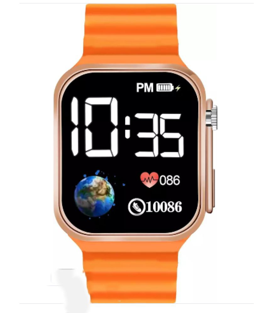     			Axton Orange Plastic Digital Men's Watch