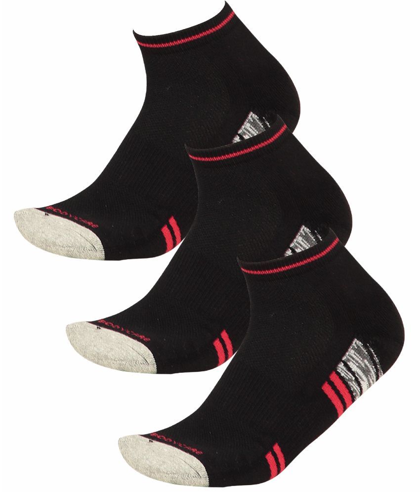     			Bodycare Cotton Blend Men's Striped Black Ankle Length Socks ( Pack of 3 )