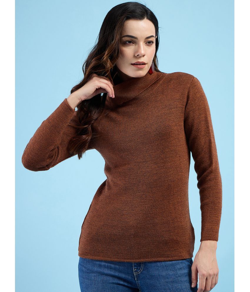     			Clapton Woollen High Neck Women's Skivvy - Brown ( Single )