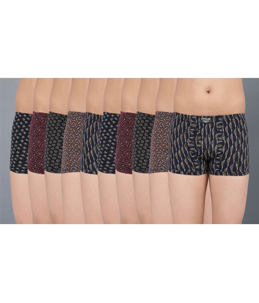     			Dollar Bigboss Pack of 10 Cotton Blend Trunks ( Multi Color )